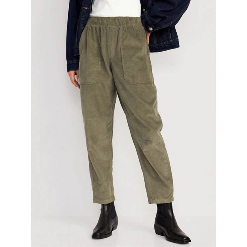 Old Navy High-Waisted Olive Green Pulla Utility Pants for Women NWT